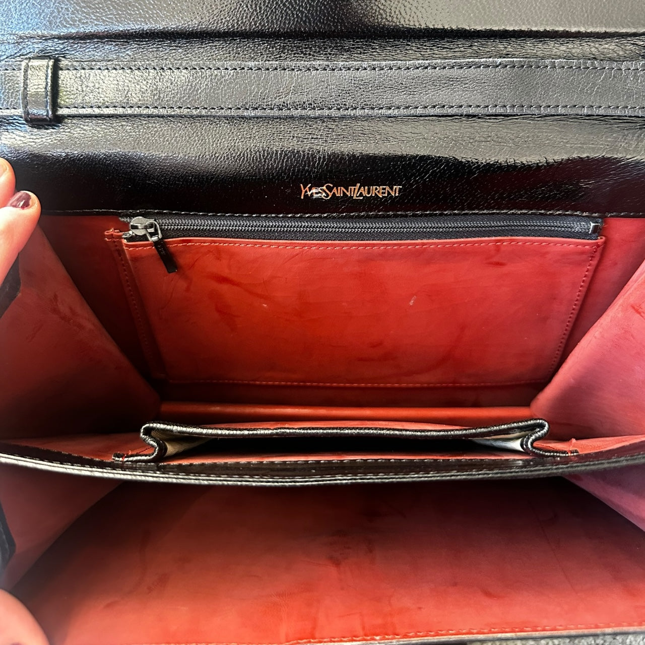 YSL Vintage Leather Shoulder Bag