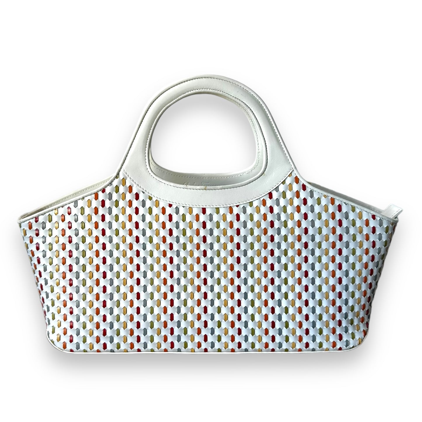 Salvatore Ferragamo Multicolor Woven Leather Handbag