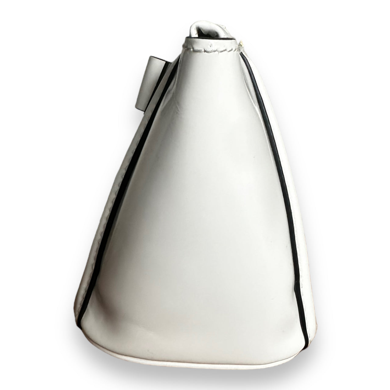 Prada White Patent Leather Pouch