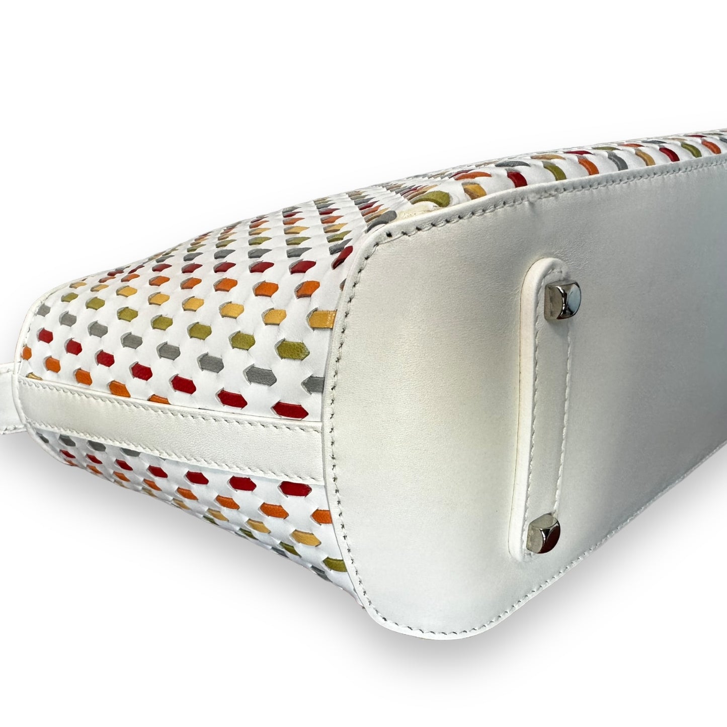Salvatore Ferragamo Multicolor Woven Leather Handbag