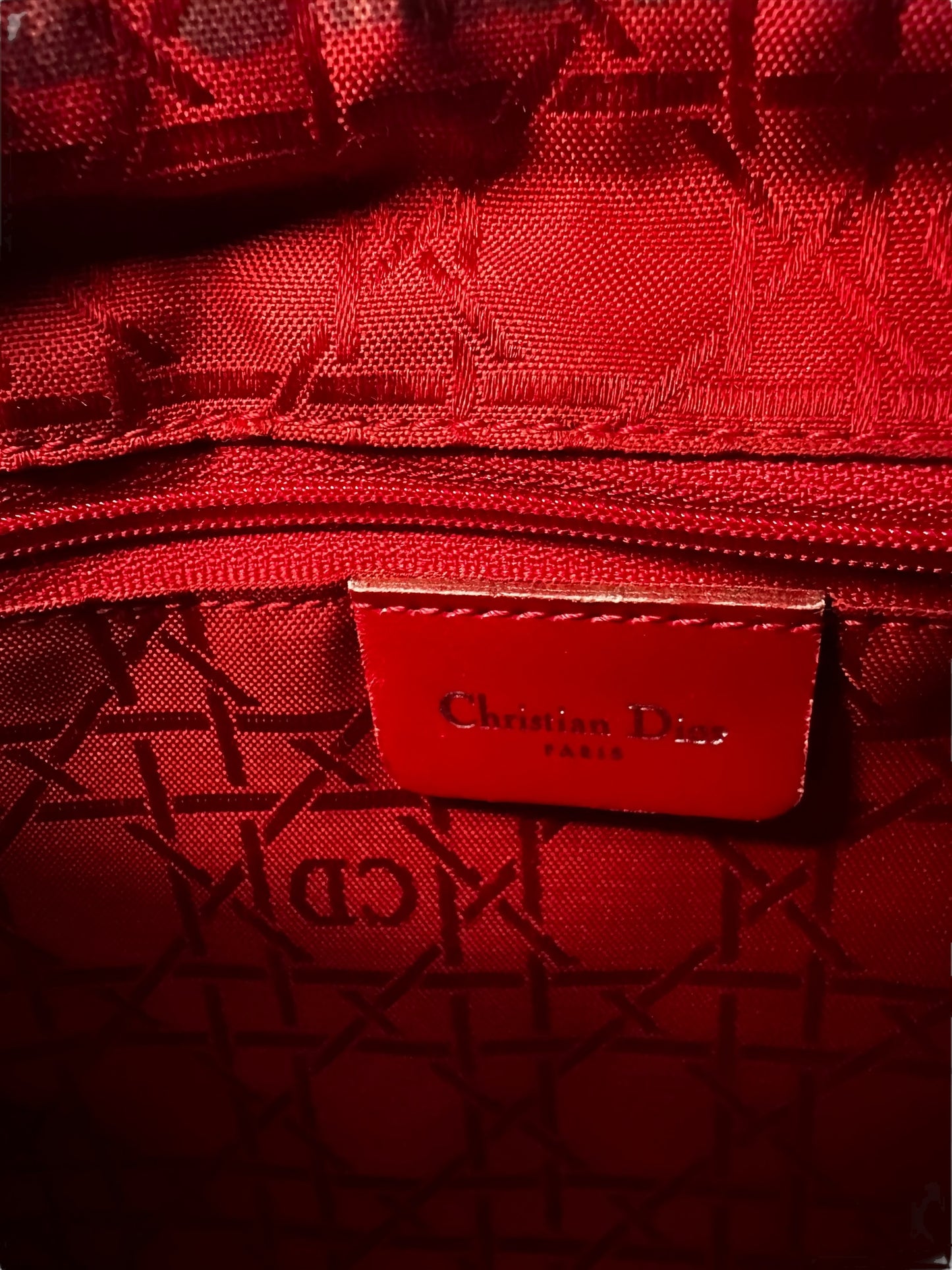 Christian Dior Vintage Lady Dior Cannage Nylon Handbag