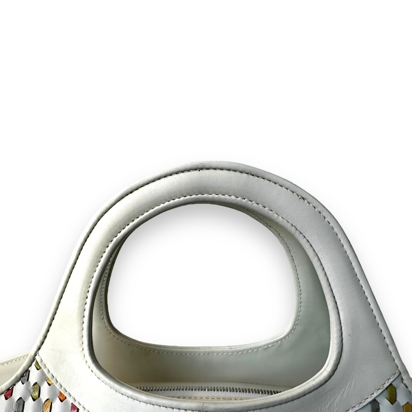 Salvatore Ferragamo Multicolor Woven Leather Handbag