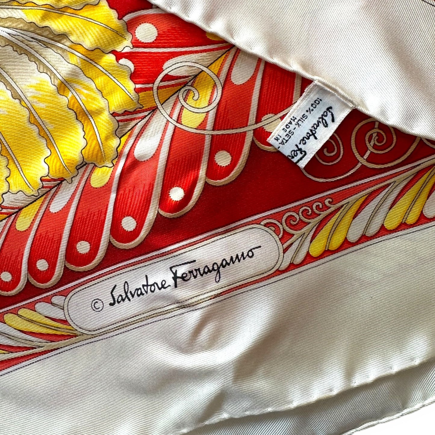 Salvatore Ferragamo 100% Silk Scarf