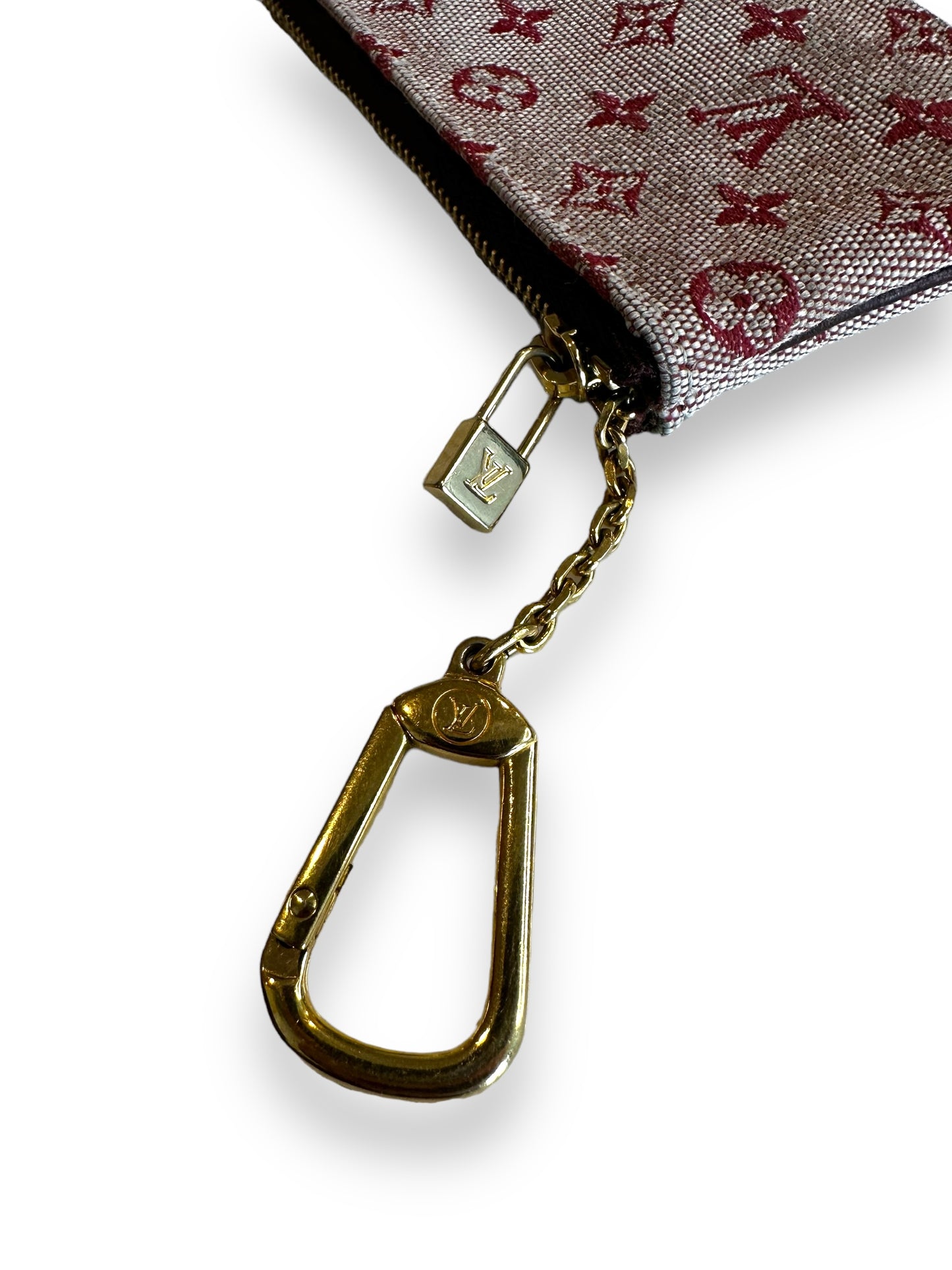 Louis Vuitton Bordeaux Monogram Mini Lin Key Chain Pouch