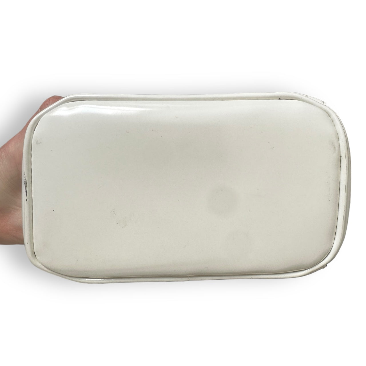 Prada White Patent Leather Pouch