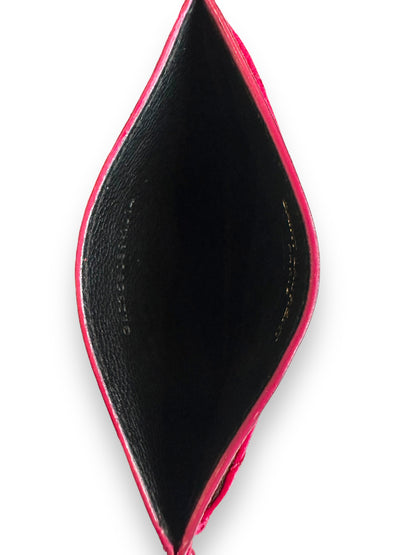 YSL Pink Grained Leather Card Holder