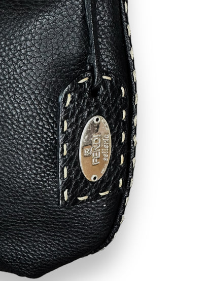 Fendi Limited Edition Selleria Leather Small Wave Hobo