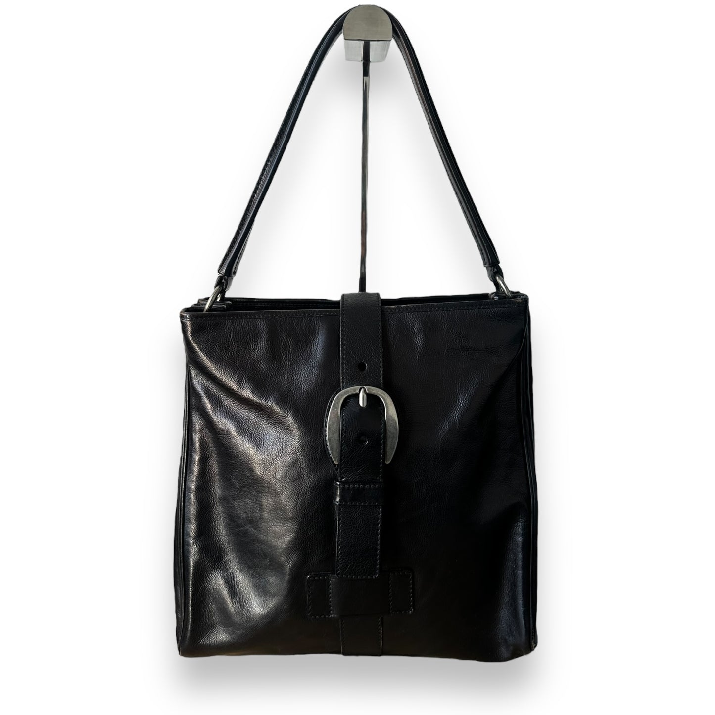 YSL Vintage Leather Buckle Shoulder Bag