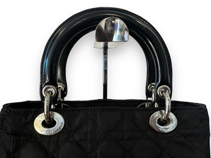 Christian Dior Vintage Lady Dior Cannage Nylon Handbag