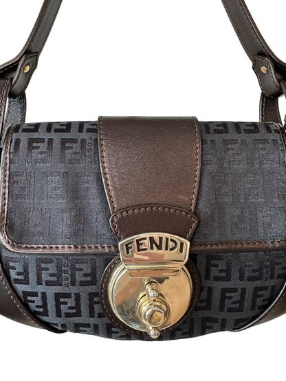 Fendi Vintage Zucca Shoulder Bag