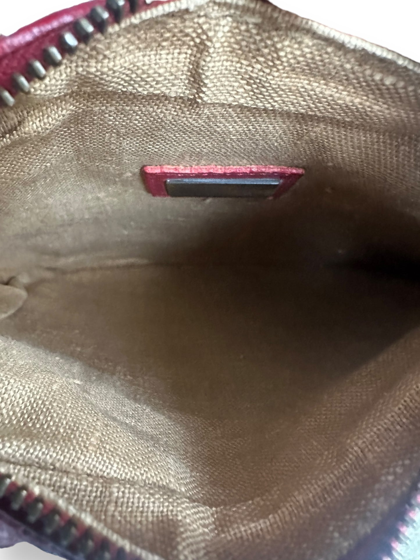 Fendi Vintage Embossed Oyster Shoulder Bag