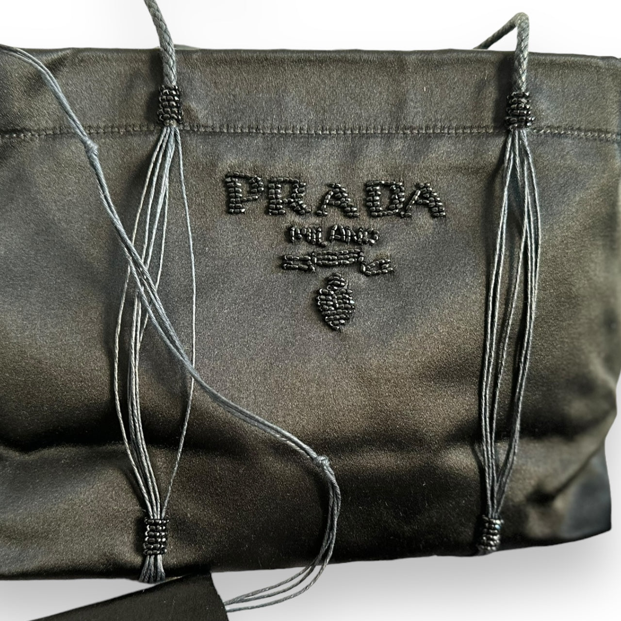 Prada Vintage Silk Beaded Handbag