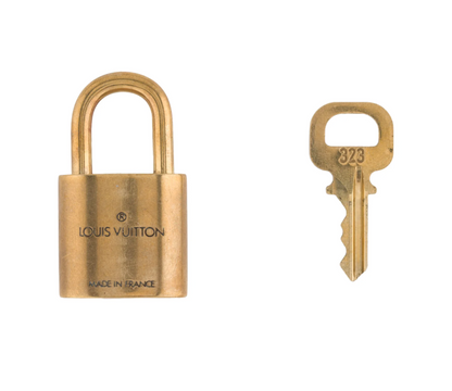 Louis Vuitton Brass Lock & Key Set